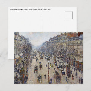 Camille Pissarro - Boulevard Montmartre, ochtend Briefkaart