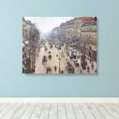 Camille Pissarro - Boulevard Montmartre, ochtend Canvas Afdruk (Insitu (Houten vloer))