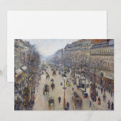 Camille Pissarro - Boulevard Montmartre, ochtend Kaart (Voorkant / Achterkant)