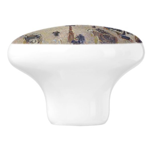 Camille Pissarro - Boulevard Montmartre, ochtend Keramische Knop (Zijkant)