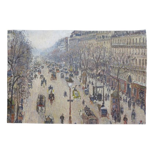Camille Pissarro - Boulevard Montmartre, ochtend Kussensloop (Achterkant)