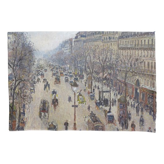 Camille Pissarro - Boulevard Montmartre, ochtend Kussensloop (Voorkant)