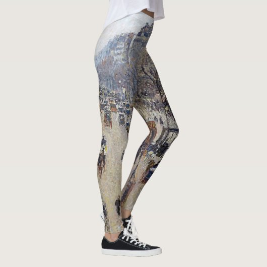 Camille Pissarro - Boulevard Montmartre, ochtend Leggings (Rechts)