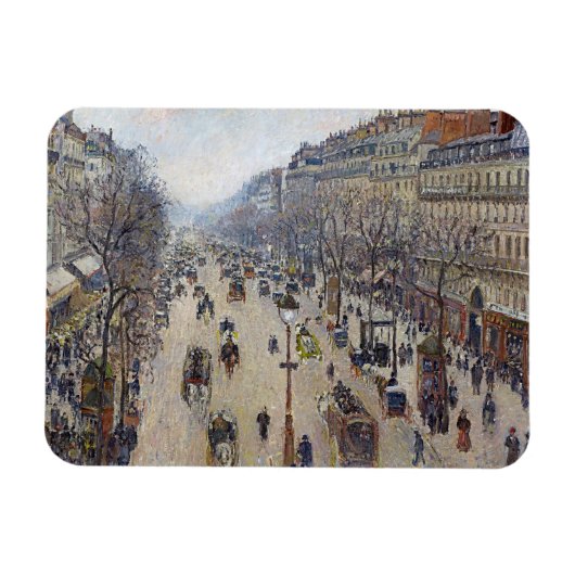 Camille Pissarro - Boulevard Montmartre, ochtend Magneet (Horizontaal)