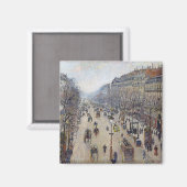 Camille Pissarro - Boulevard Montmartre, ochtend Magneet (Voorkant / Achterkant)