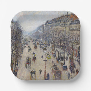 Camille Pissarro - Boulevard Montmartre, ochtend Papieren Bordje