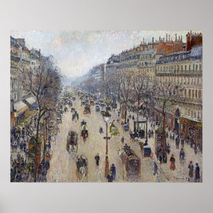 Camille Pissarro - Boulevard Montmartre, ochtend Poster