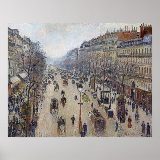 Camille Pissarro - Boulevard Montmartre, ochtend Poster (Voorkant)