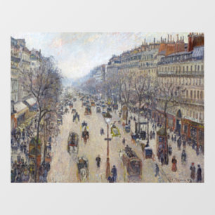 Camille Pissarro - Boulevard Montmartre, ochtend Raamsticker