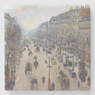 Camille Pissarro - Boulevard Montmartre, ochtend Stenen Onderzetter