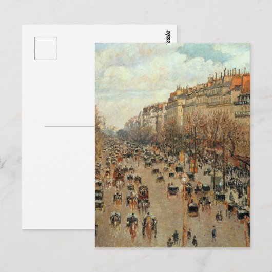 Camille Pissarro Boulevard Montmartre Painting Briefkaart (Voorkant / Achterkant)