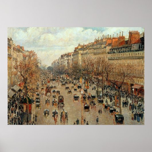 Camille Pissarro Boulevard Montmartre Painting Poster (Voorkant)