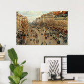 Camille Pissarro Boulevard Montmartre Painting Poster (Thuiskantoor)