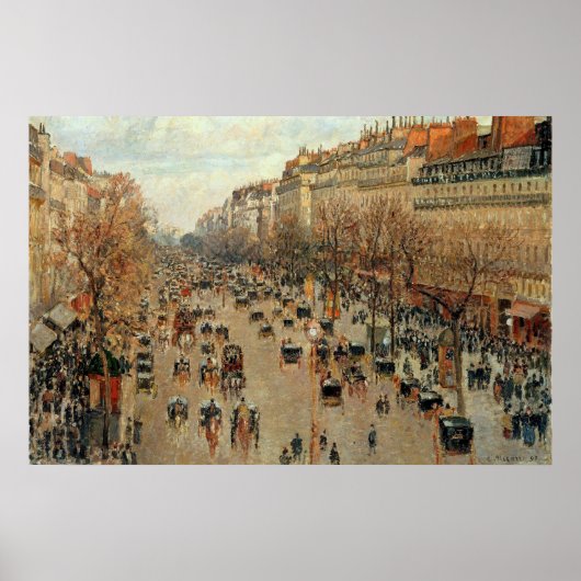 Camille Pissarro Boulevard Montmartre Painting Poster (Voorkant)