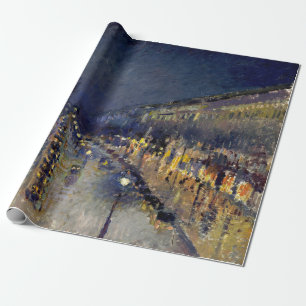 Camille Pissarro - Boulevard Montmartre 's Nachts Cadeaupapier