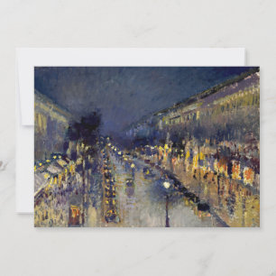 Camille Pissarro - Boulevard Montmartre 's Nachts Kaart