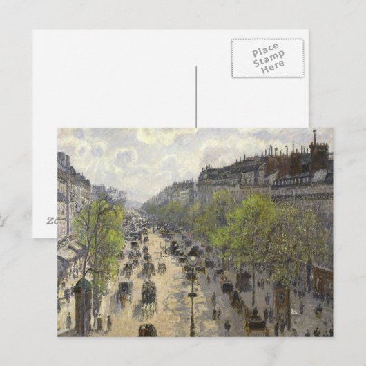 Camille Pissarro - Boulevard Montmartre, Spring Briefkaart (Voorkant / Achterkant)
