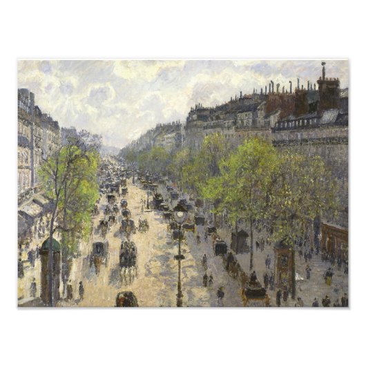 Camille Pissarro - Boulevard Montmartre, Spring Foto Afdruk (Voorkant)