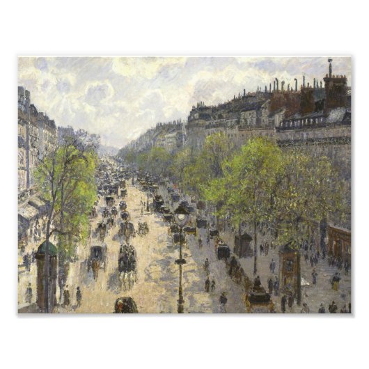 Camille Pissarro - Boulevard Montmartre, Spring Foto Afdruk (Voorkant)