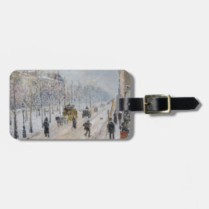 Camille Pissarro - Buiten Boulevards, sneeuweffect Bagagelabel