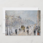 Camille Pissarro - Buiten Boulevards, sneeuweffect Bedankkaart (Voorkant)