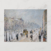 Camille Pissarro - Buiten Boulevards, sneeuweffect Briefkaart (Voorkant)