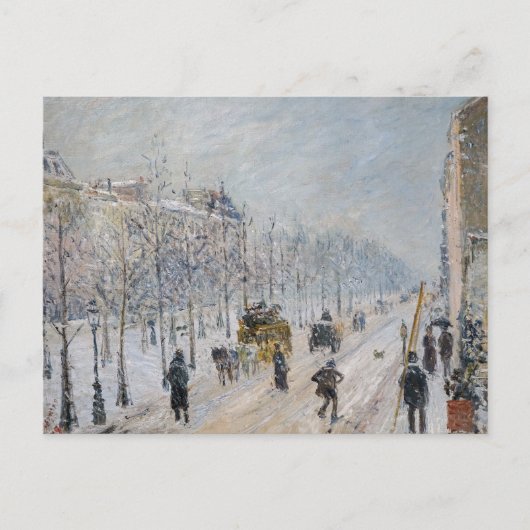 Camille Pissarro - Buiten Boulevards, sneeuweffect Briefkaart (Voorkant)