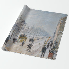 Camille Pissarro - Buiten Boulevards, sneeuweffect Cadeaupapier