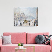 Camille Pissarro - Buiten Boulevards, sneeuweffect Canvas Afdruk (Insitu (Woonkamer))