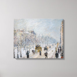 Camille Pissarro - Buiten Boulevards, sneeuweffect Canvas Afdruk