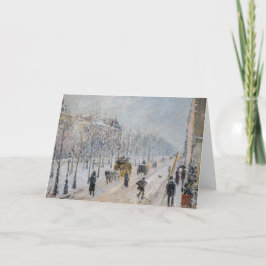 Camille Pissarro - Buiten Boulevards, sneeuweffect Kaart