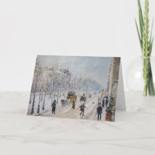 Camille Pissarro - Buiten Boulevards, sneeuweffect Kaart