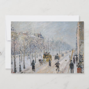 Camille Pissarro - Buiten Boulevards, sneeuweffect Kaart