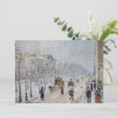 Camille Pissarro - Buiten Boulevards, sneeuweffect Kaart (Staand voorkant)