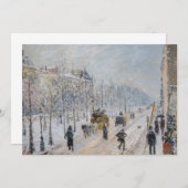 Camille Pissarro - Buiten Boulevards, sneeuweffect Kaart (Voorkant / Achterkant)