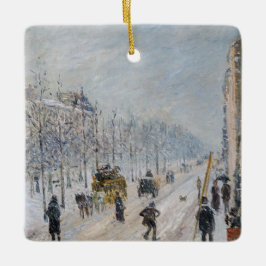 Camille Pissarro - Buiten Boulevards, sneeuweffect Keramisch Ornament