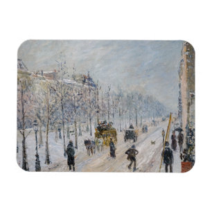 Camille Pissarro - Buiten Boulevards, sneeuweffect Magneet