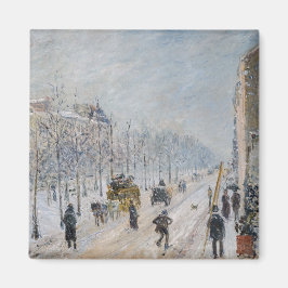 Camille Pissarro - Buiten Boulevards, sneeuweffect Magneet