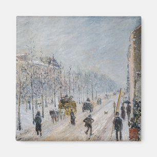 Camille Pissarro - Buiten Boulevards, sneeuweffect Magneet