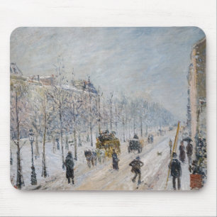 Camille Pissarro - Buiten Boulevards, sneeuweffect Muismat
