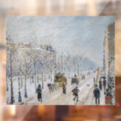Camille Pissarro - Buiten Boulevards, sneeuweffect Raamsticker (Vel 2)