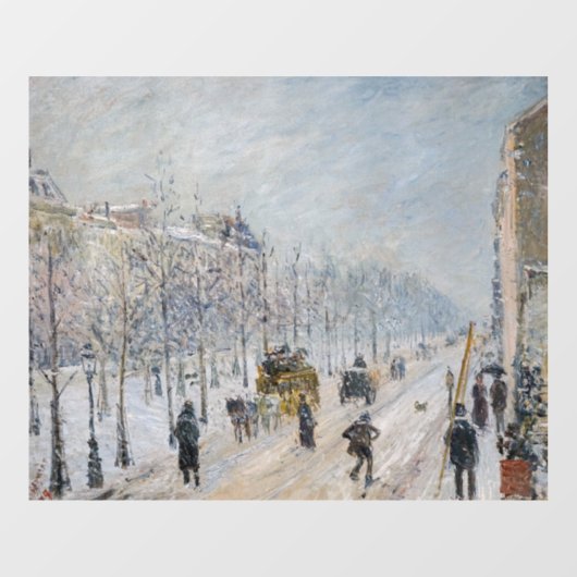Camille Pissarro - Buiten Boulevards, sneeuweffect Raamsticker (Vel)