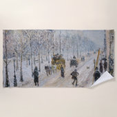 Camille Pissarro - Buiten Boulevards, sneeuweffect Strandlaken (Voorkant)