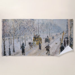 Camille Pissarro - Buiten Boulevards, sneeuweffect Strandlaken