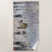 Camille Pissarro - Buiten Boulevards, sneeuweffect Strandlaken (Voorkant)