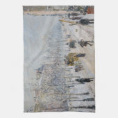 Camille Pissarro - Buiten Boulevards, sneeuweffect Theedoek (Verticaal)