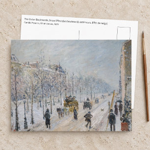 Camille Pissarro - Buitenste Boulevards, Sneeuw Ef Briefkaart