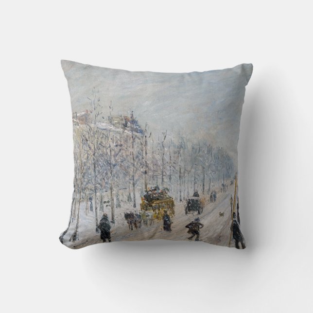 Camille Pissarro - Buitenste Boulevards, Sneeuw Ef Kussen (Voorkant)