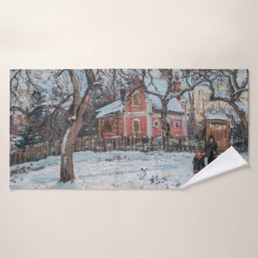 Camille Pissarro - Chataigniers a Louvecienne Bad Handdoek (Badhanddoek)