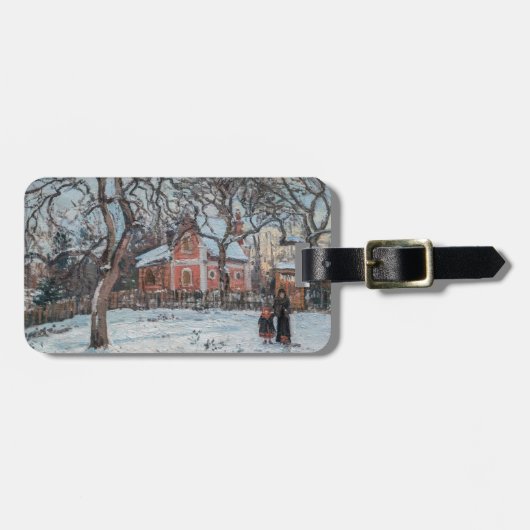 Camille Pissarro - Chataigniers a Louvecienne Bagagelabel (Voorkant horizontaal)